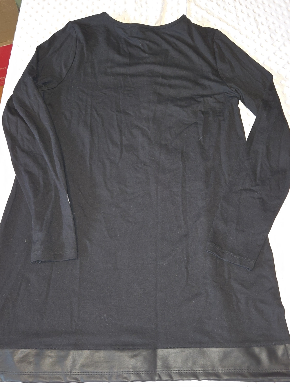 Tricotto Black Rhinestone & Sequin Cute Cats‎ Graphic Long Sleeve Top Size M - Picture 2 of 5